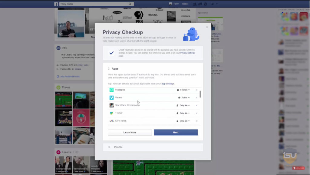 Facebook Privecy Check-Up Facebook Privecy Check-Up